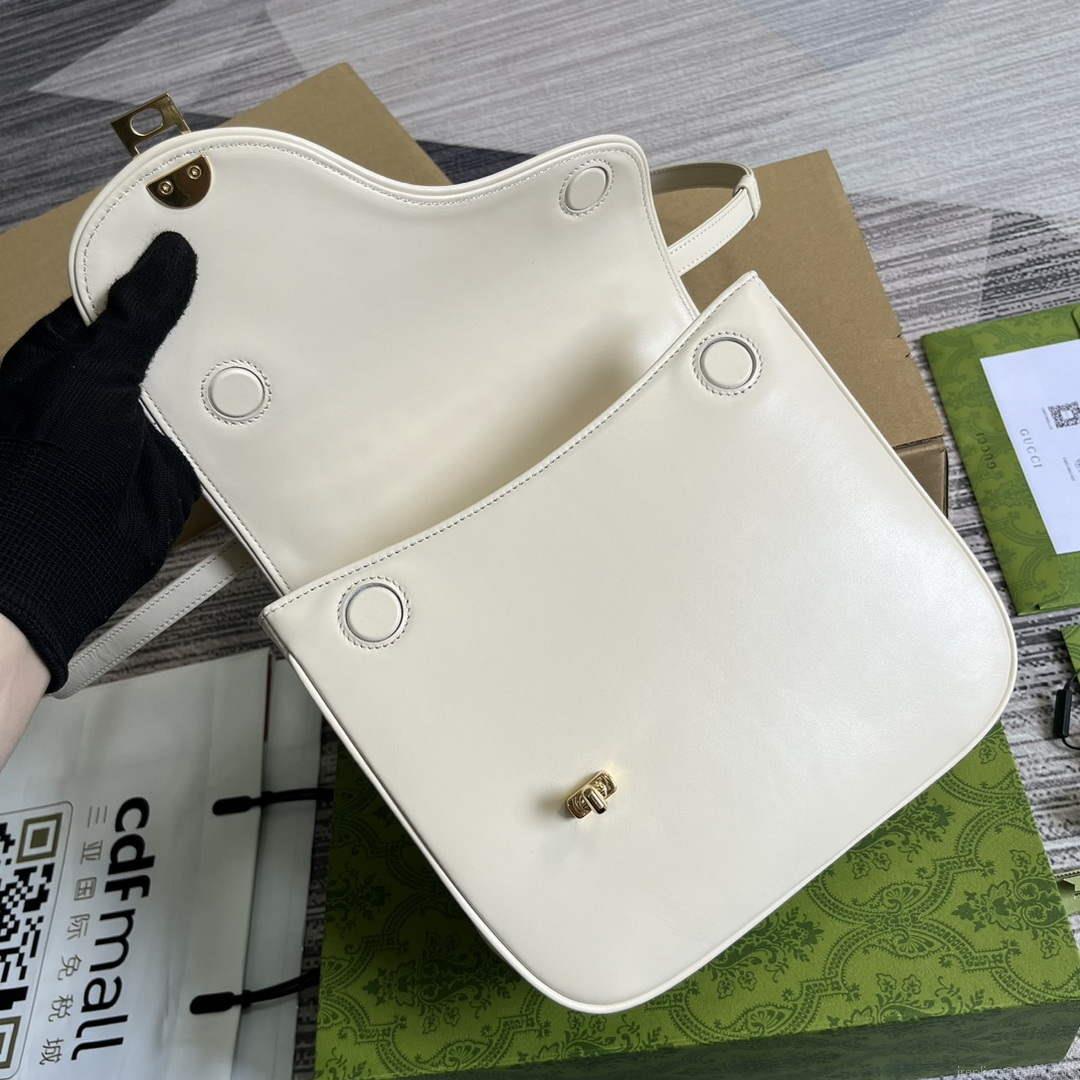 Gucci 740988 Equestrian inspired shoulder bag White