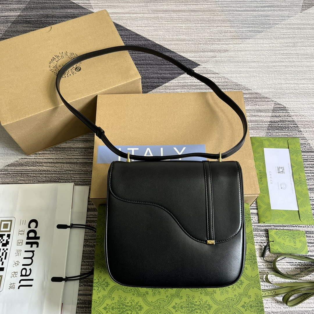 Gucci 740988 Equestrian inspired shoulder bag Black