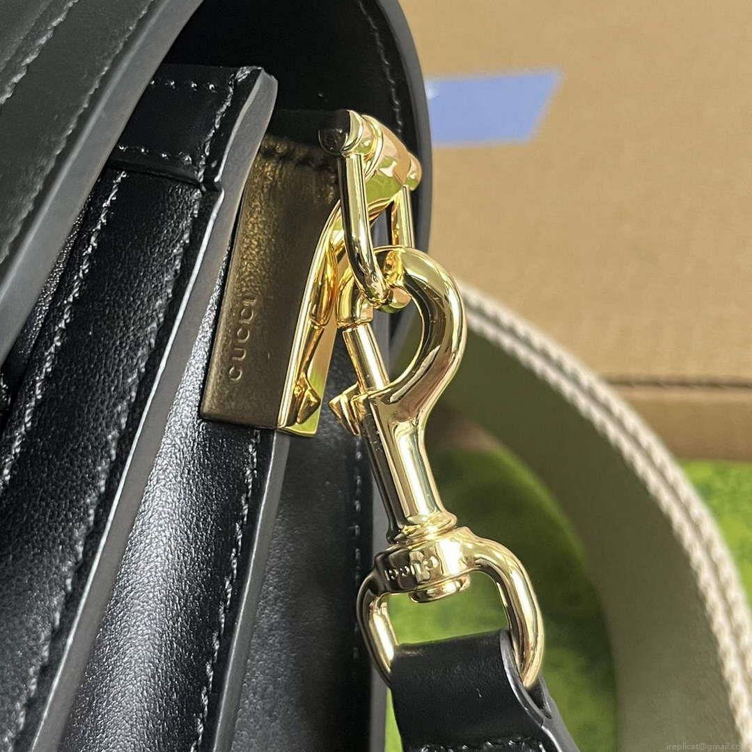 Gucci 736877 GG Matelassé Handbag Black