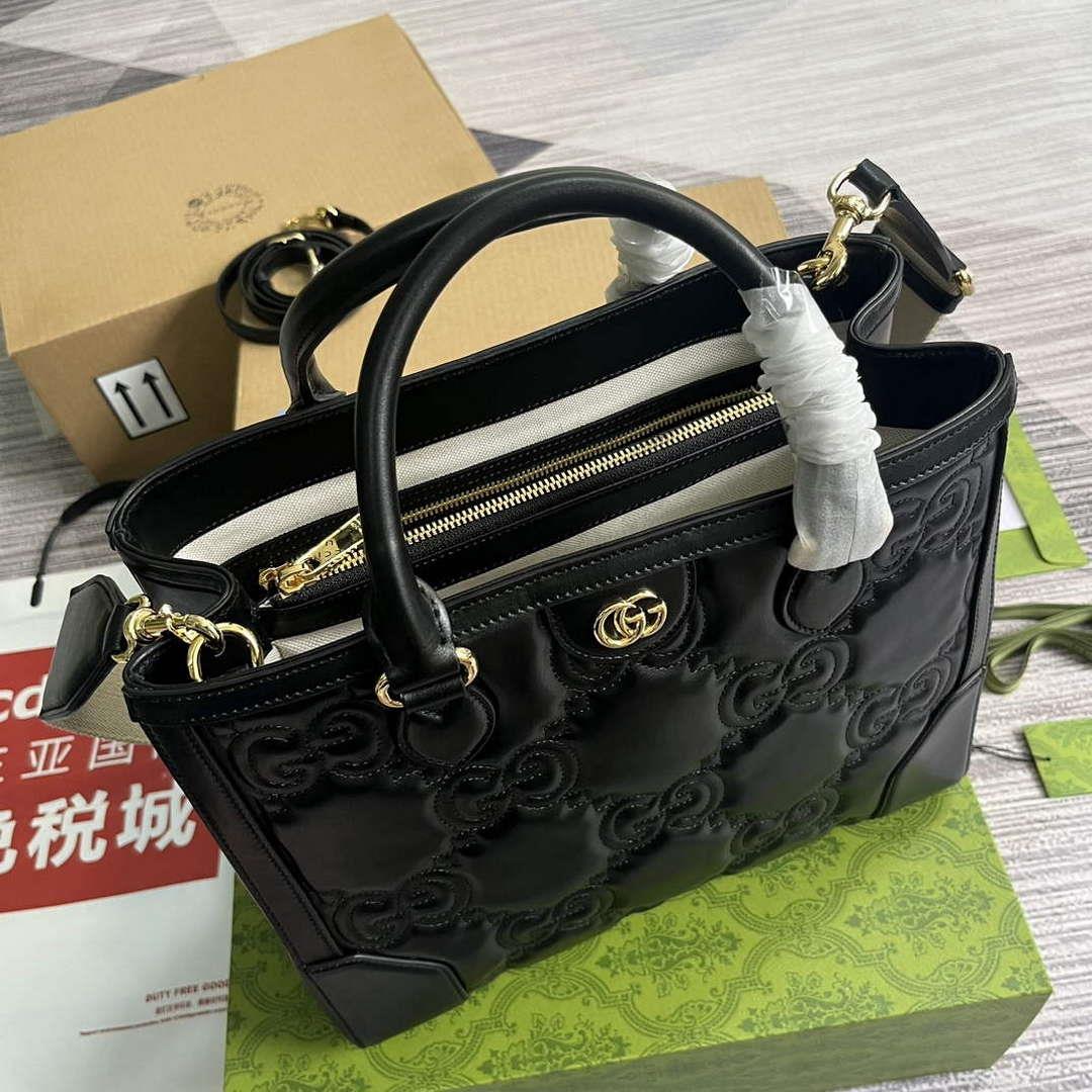 Gucci 728236 GG Matelassé Tote Black