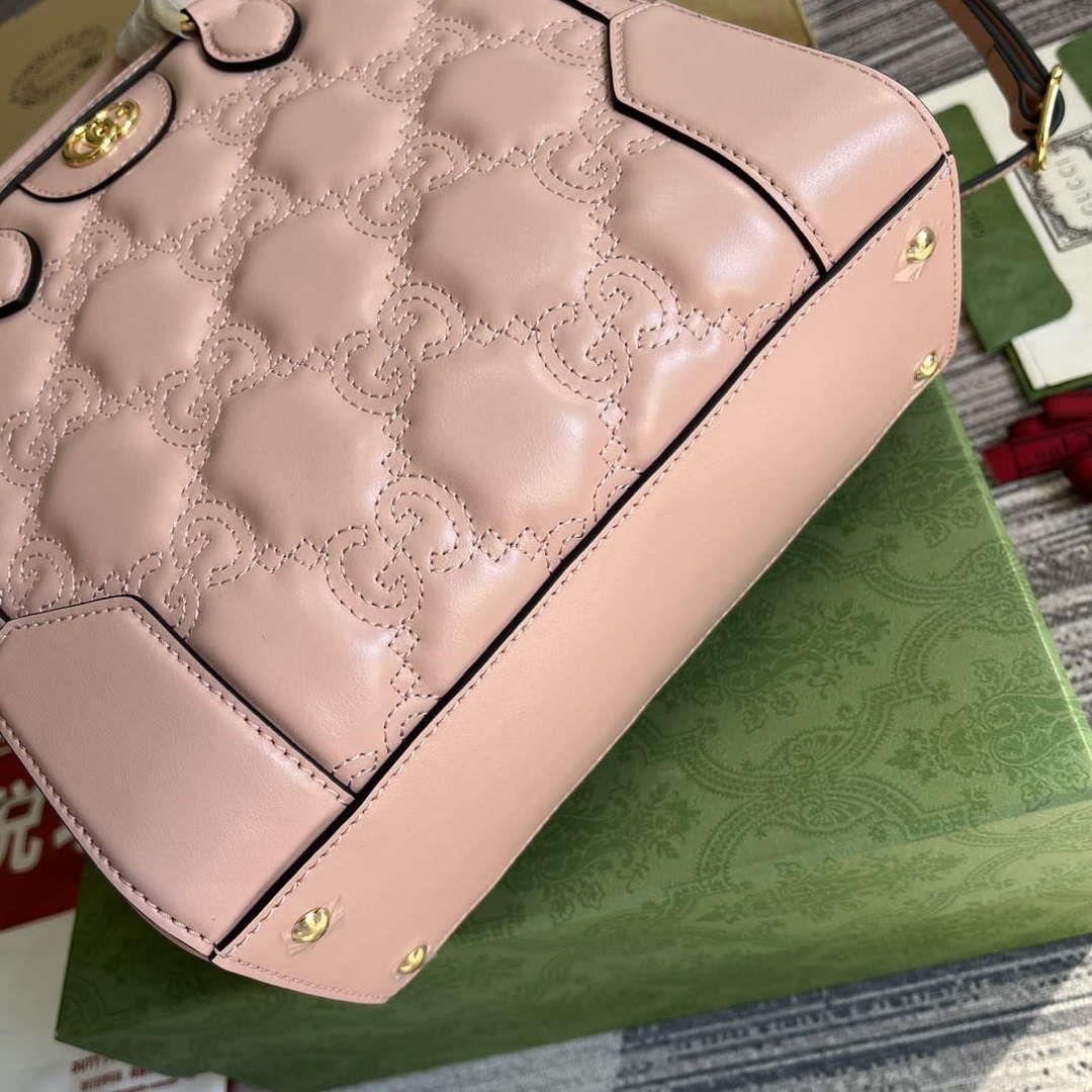 Gucci 728309 GG Matelassé Mini Top Handle Bag Pink