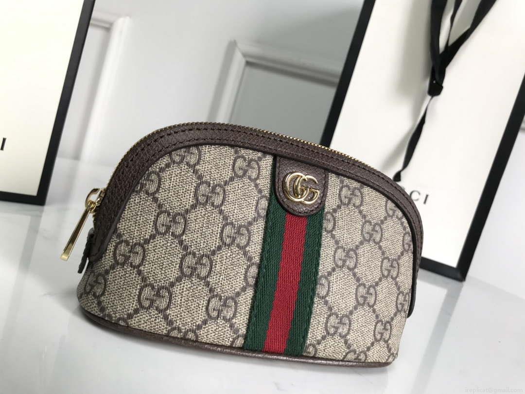 Gucci 625550 Ophidia GG medium cosmetic case Beige &ebony