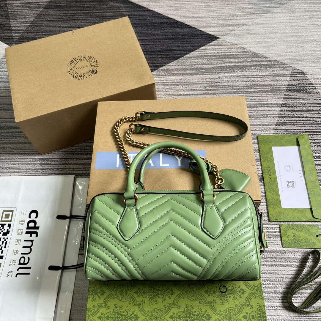 Gucci 746319 GG Marmont Small Top Handle Bag Green