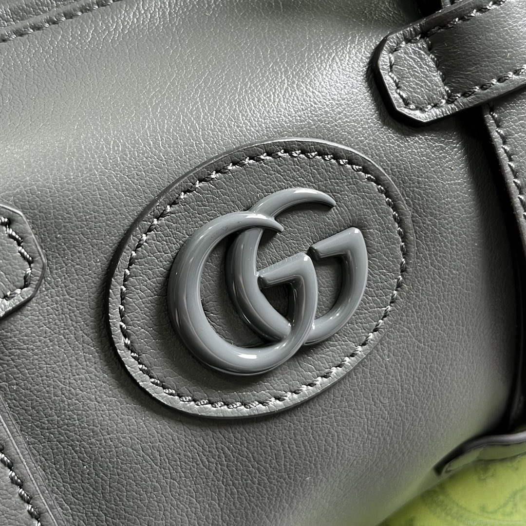 Gucci 725701 Small duffle bag with tonal Double G Gray