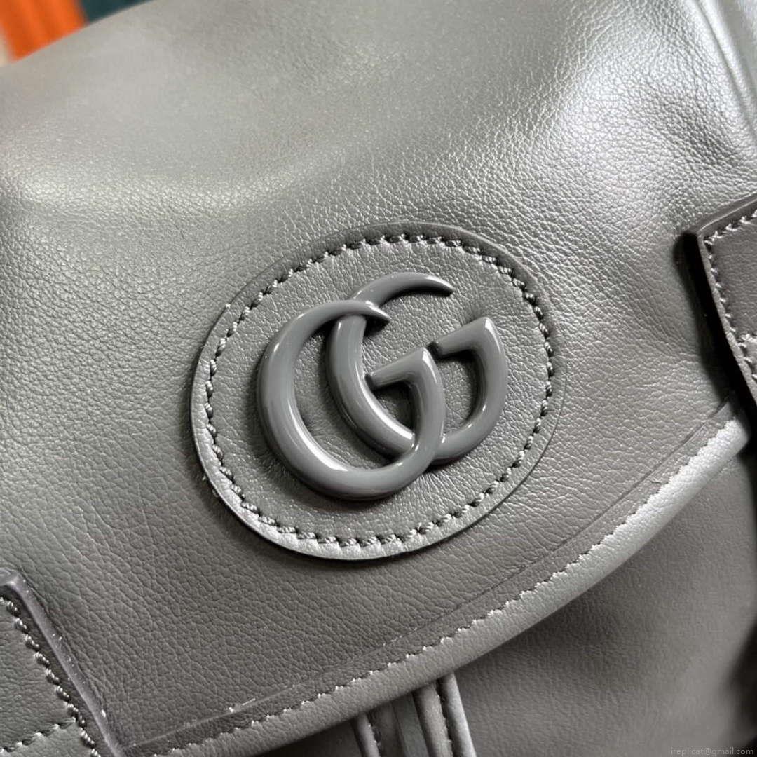 Gucci 725657 Backpack With Tonal Double G Gray
