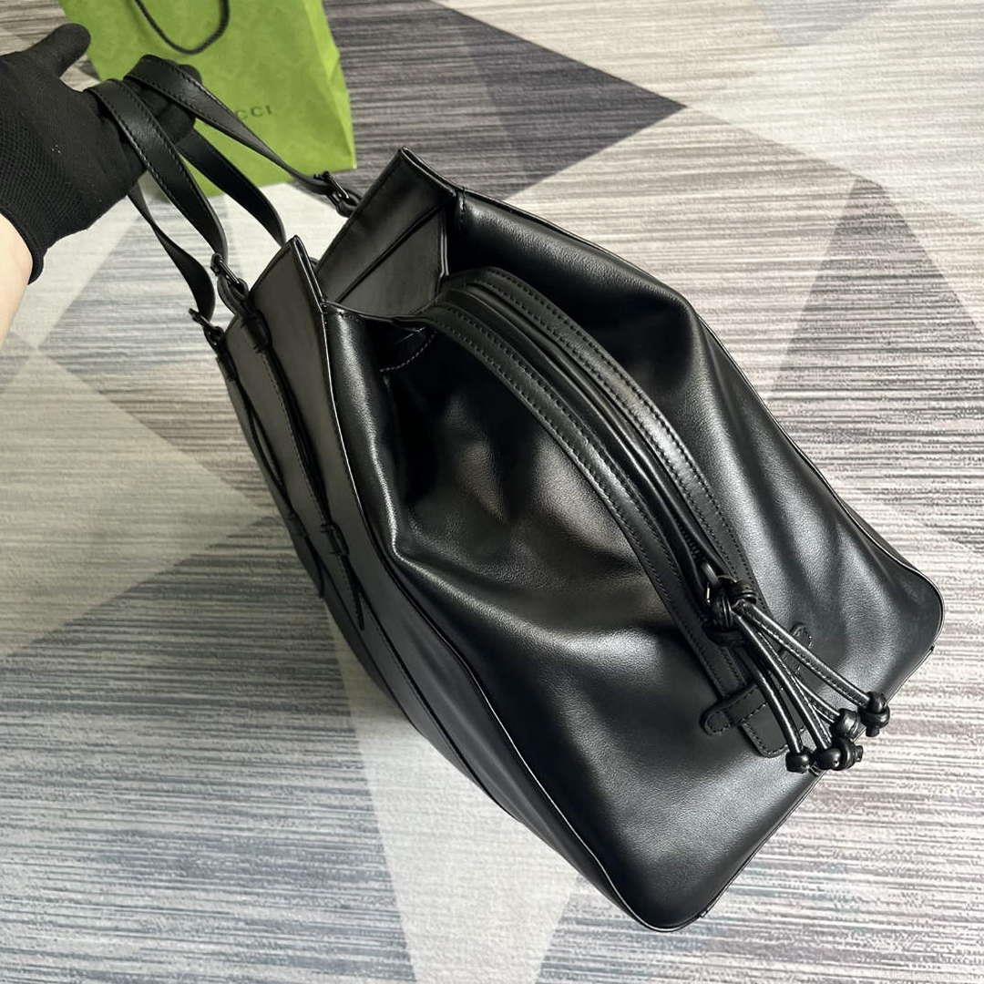 Gucci 725683 Large Tote Bag With Tonal Double G Black
