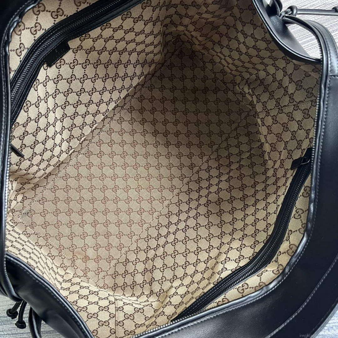 Gucci 725683 Large Tote Bag With Tonal Double G Black