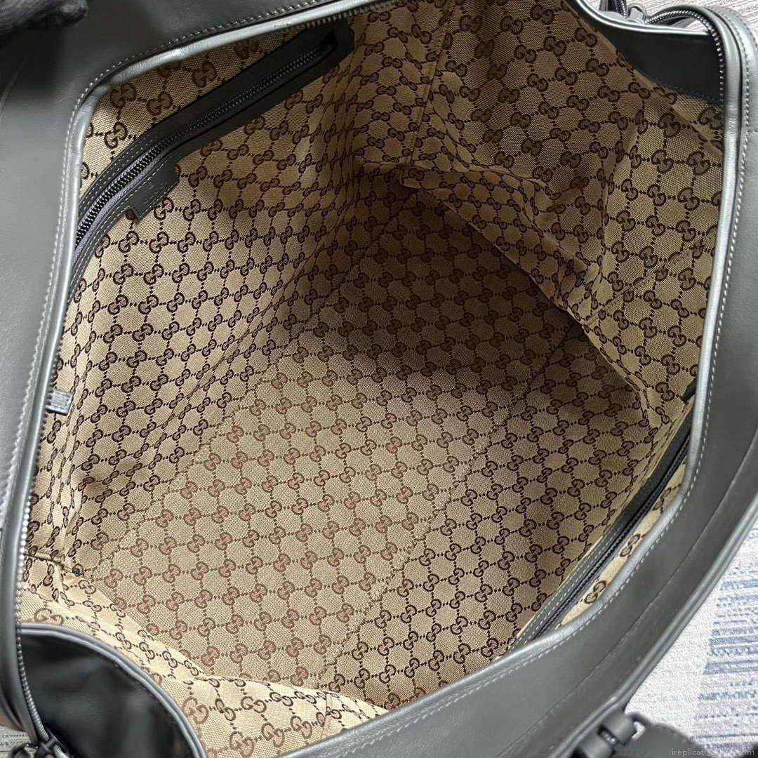 Gucci 725683 Large Tote Bag With Tonal Double G Gray