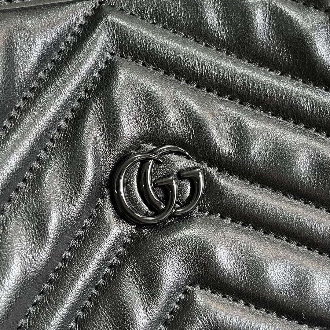 Gucci 739684 GG Marmont Large Tote Bag Black