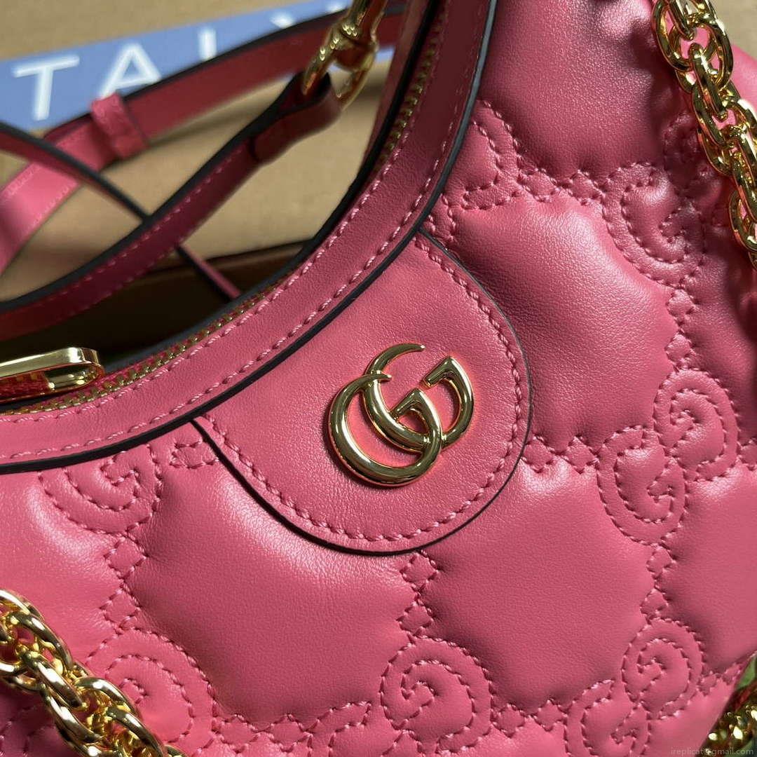 Gucci 739736 GG Matelassé Mini Bag Rose pink