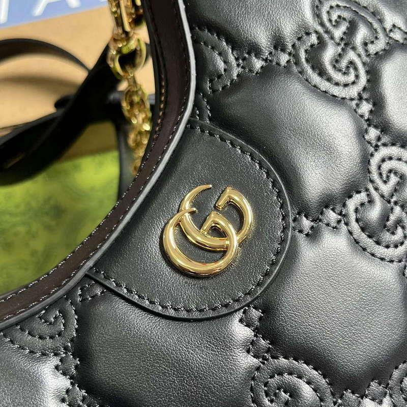 Gucci 739736 GG Matelassé Mini Bag Black