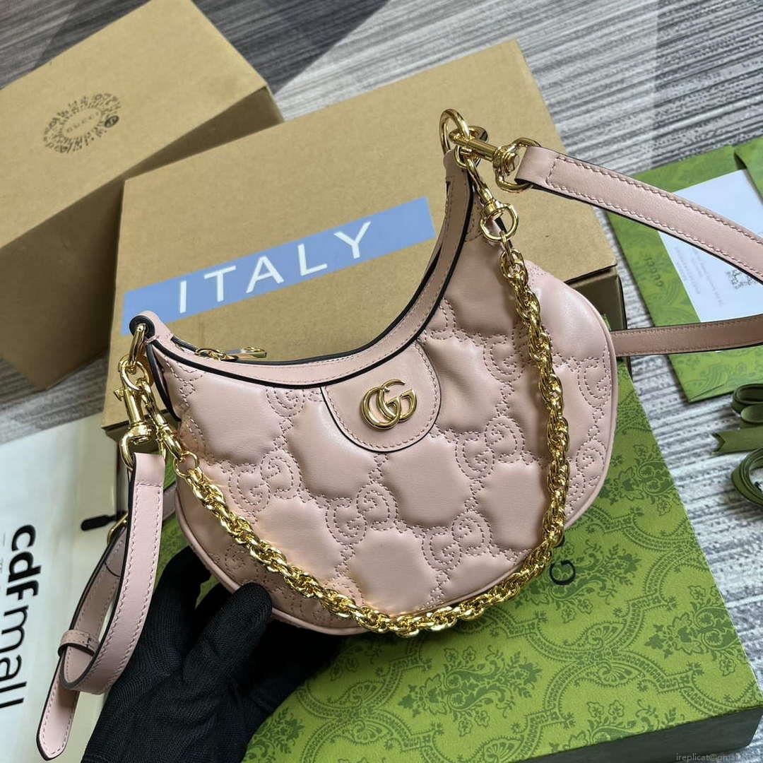 Gucci 739736 GG Matelassé Mini Bag Pink