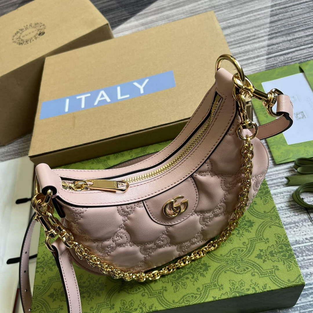 Gucci 739736 GG Matelassé Mini Bag Pink
