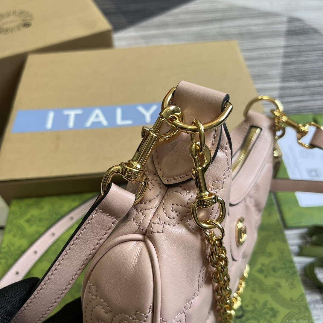 Gucci 739736 GG Matelassé Mini Bag Pink