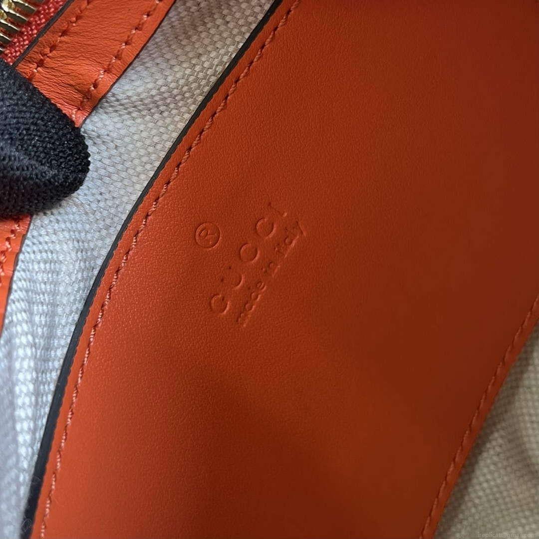 Gucci 739736 GG Matelassé Mini Bag Orange