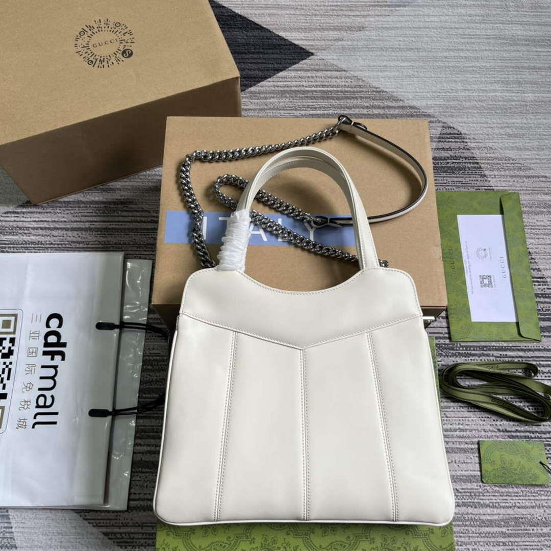 Gucci 745918 Petite GG Small Tote Bag White