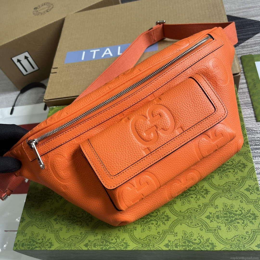 Gucci 645093 Jumbo GG Belt Bag Orange