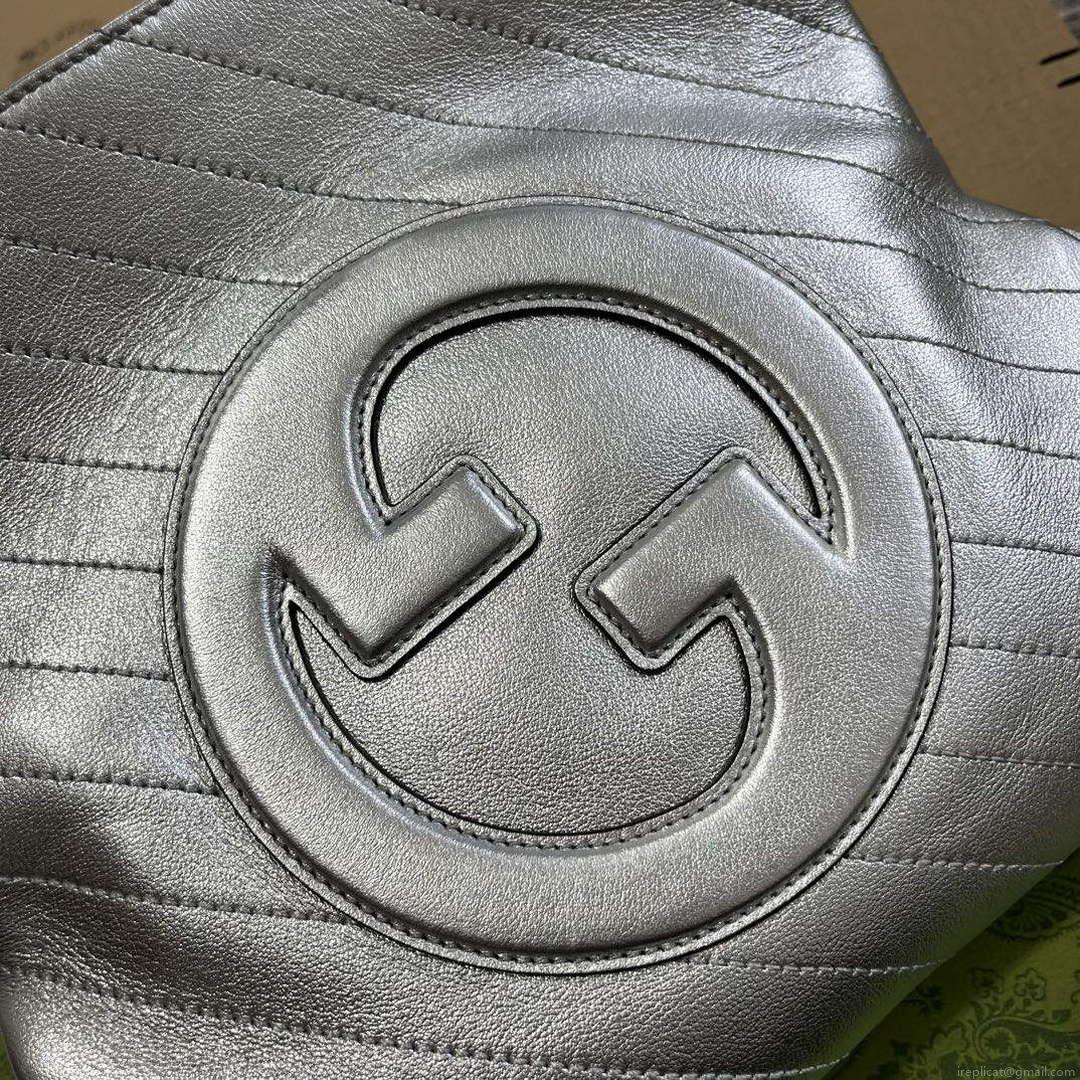 Gucci 751518 Gucci Blondie Small Tote Bag Silver