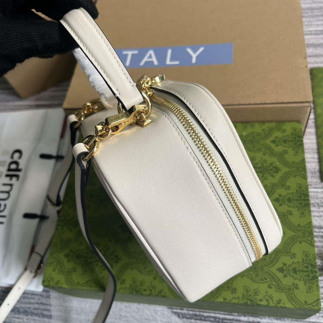Gucci 744434 Gucci Blondie Top Handle Bag White