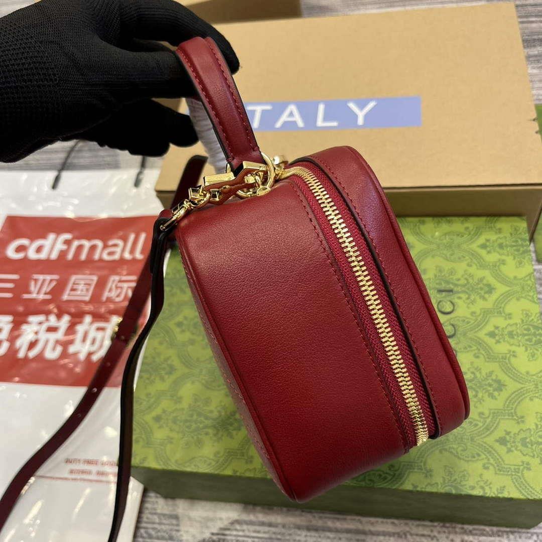 Gucci 744434 Gucci Blondie Top Handle Bag Red