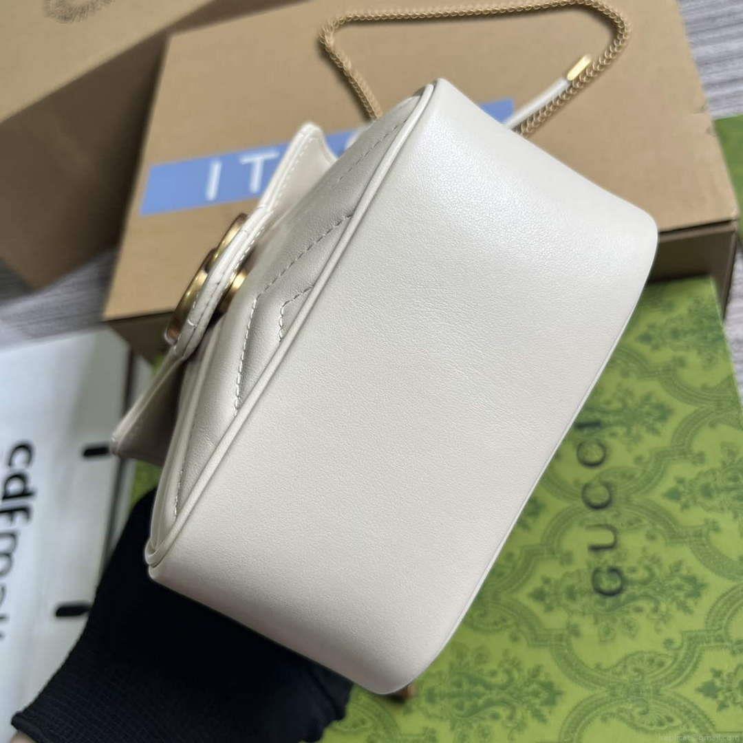 Gucci 746433 GG Marmont Mini Bucket Bag White