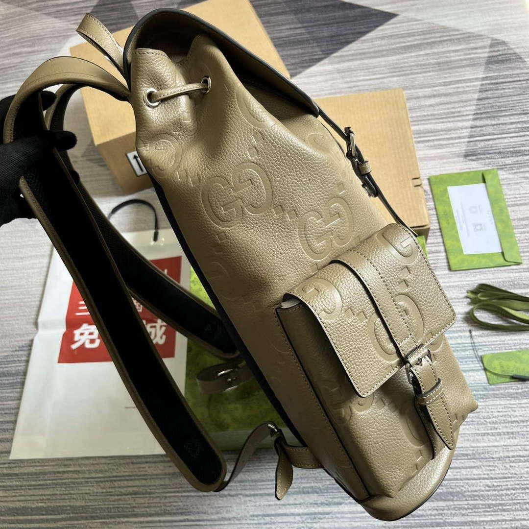 Gucci 625770 Jumbo GG Backpack Taupe