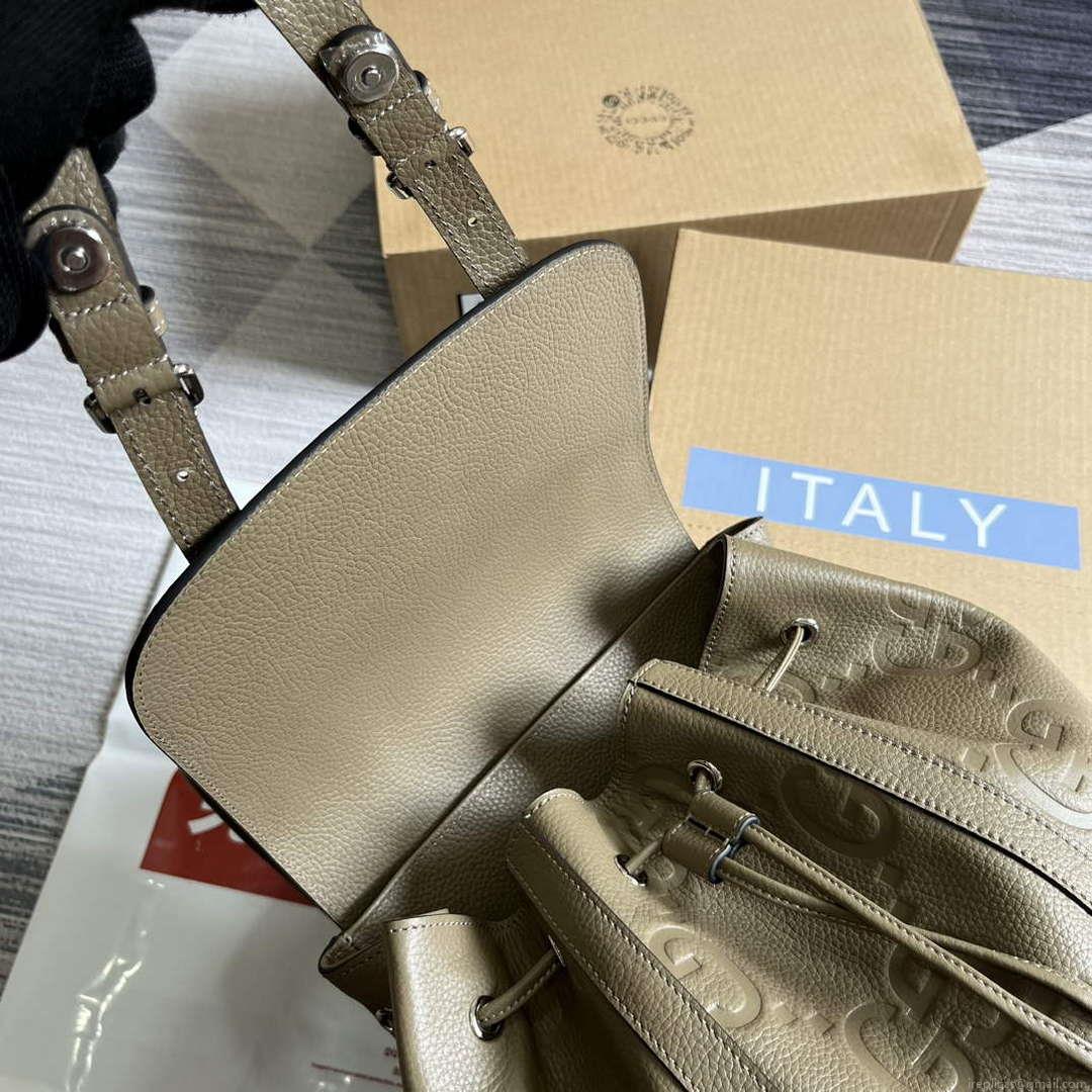 Gucci 625770 Jumbo GG Backpack Taupe