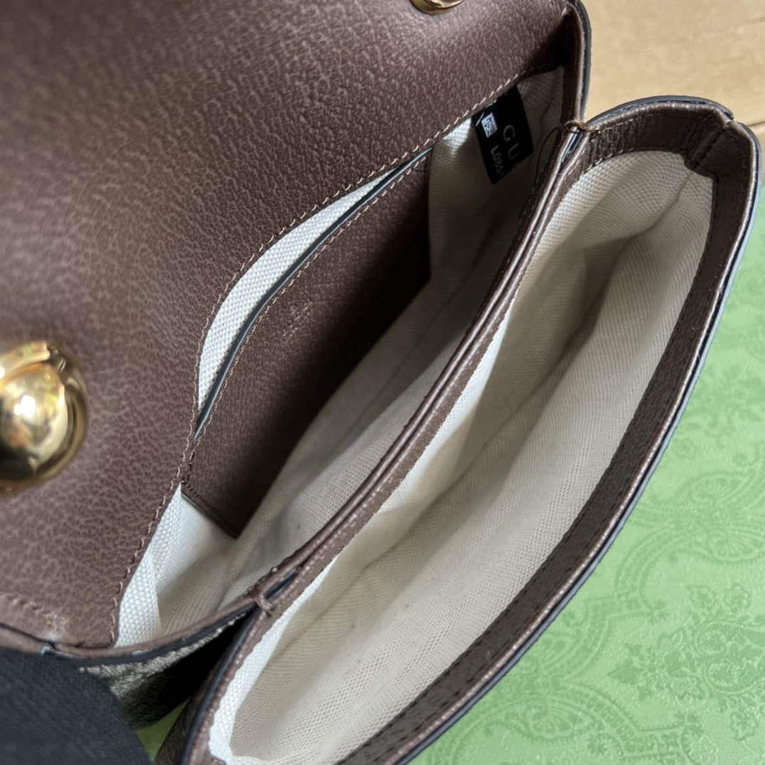 Gucci 724645 Gucci Blondie Mini Shoulder Bag Beige and ebony