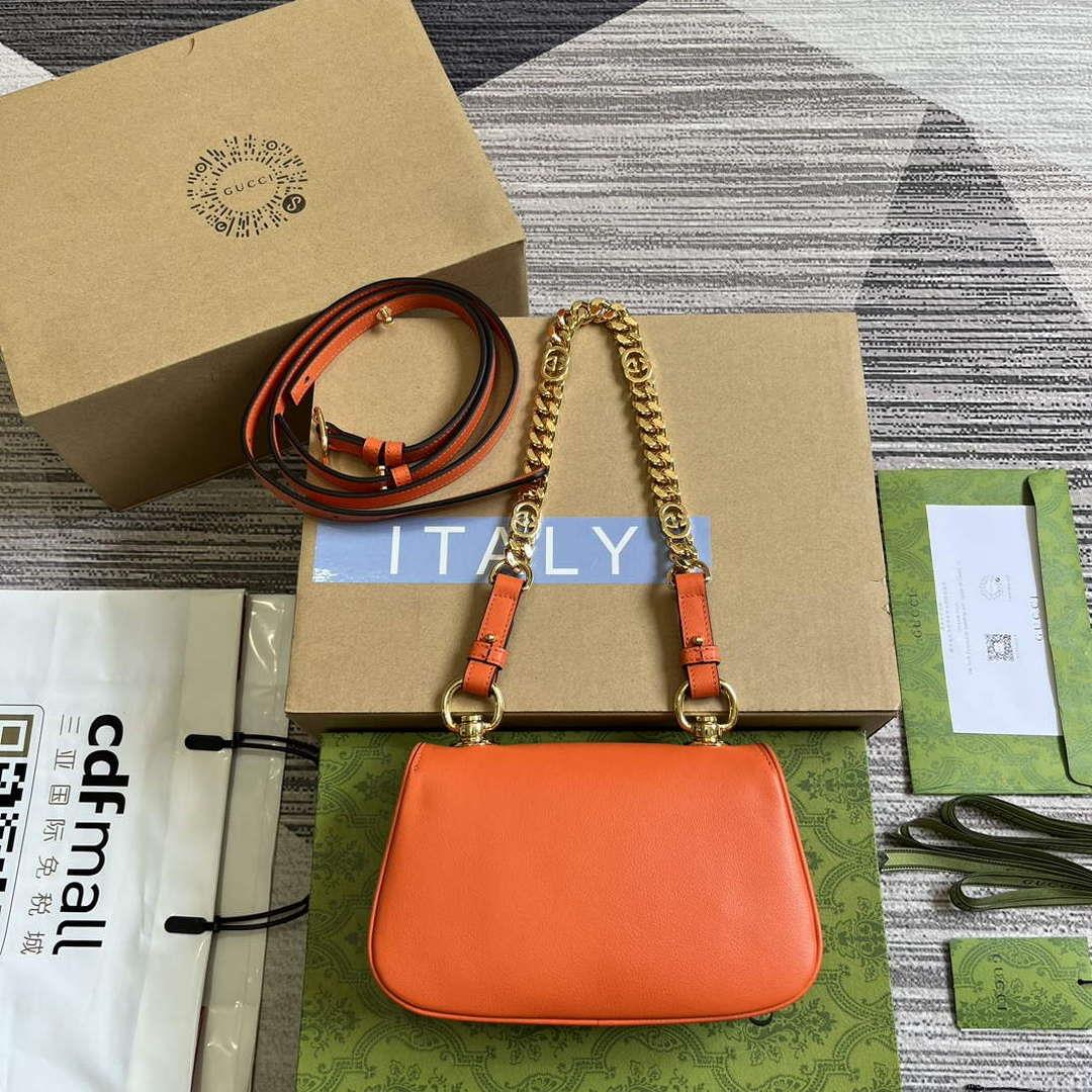 Gucci 724645 Gucci Blondie Mini Shoulder Bag Orange
