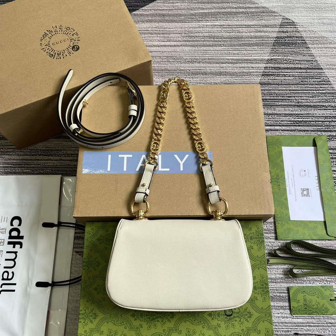 Gucci 724645 Gucci Blondie Mini Shoulder Bag White