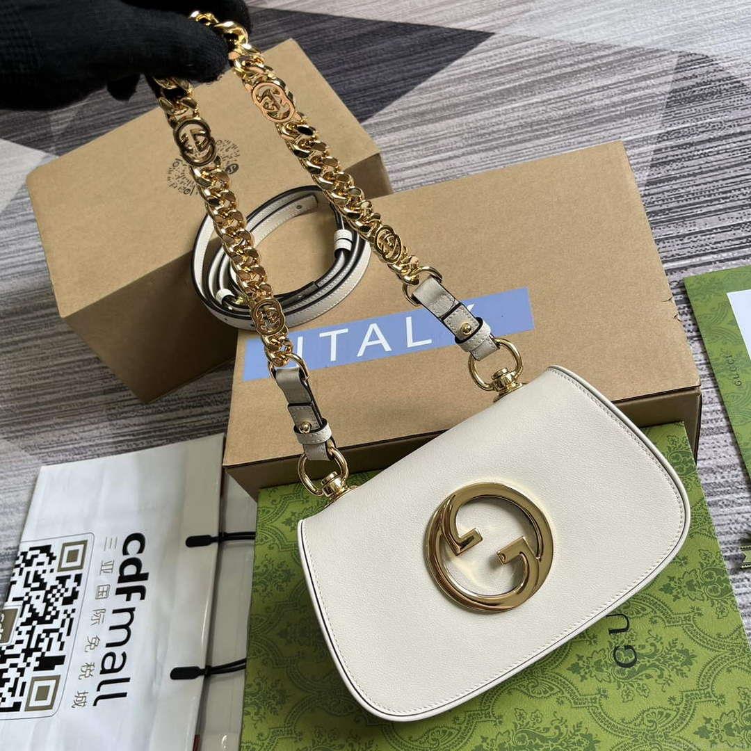 Gucci 724645 Gucci Blondie Mini Shoulder Bag White