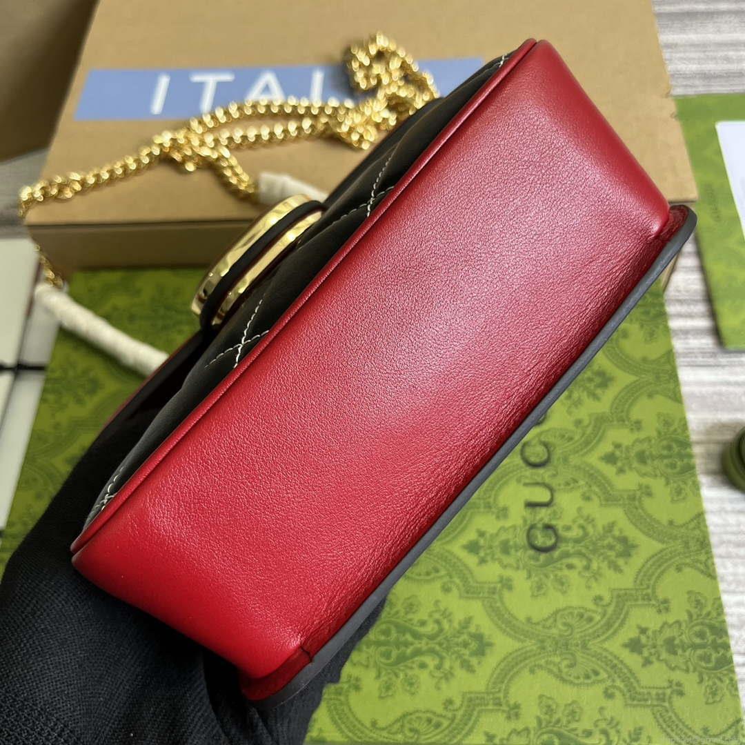 Gucci ‎741457 Gucci Deco Mini Shoulder Bag Red&white