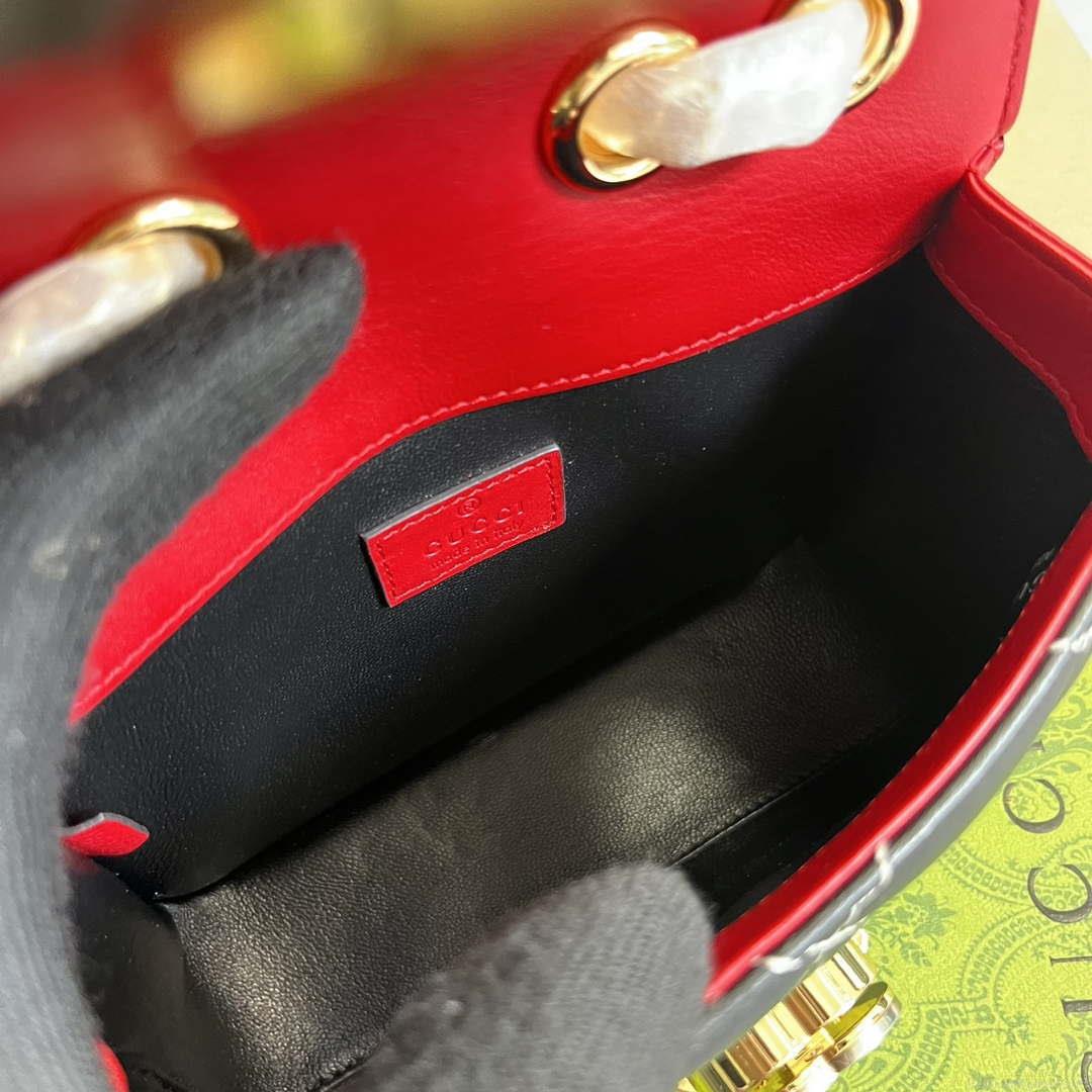 Gucci ‎741457 Gucci Deco Mini Shoulder Bag Red&white