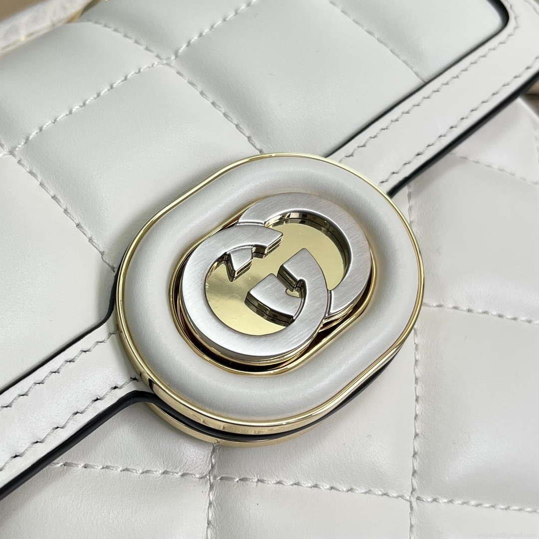 Gucci ‎741457 Gucci Deco Mini Shoulder Bag White