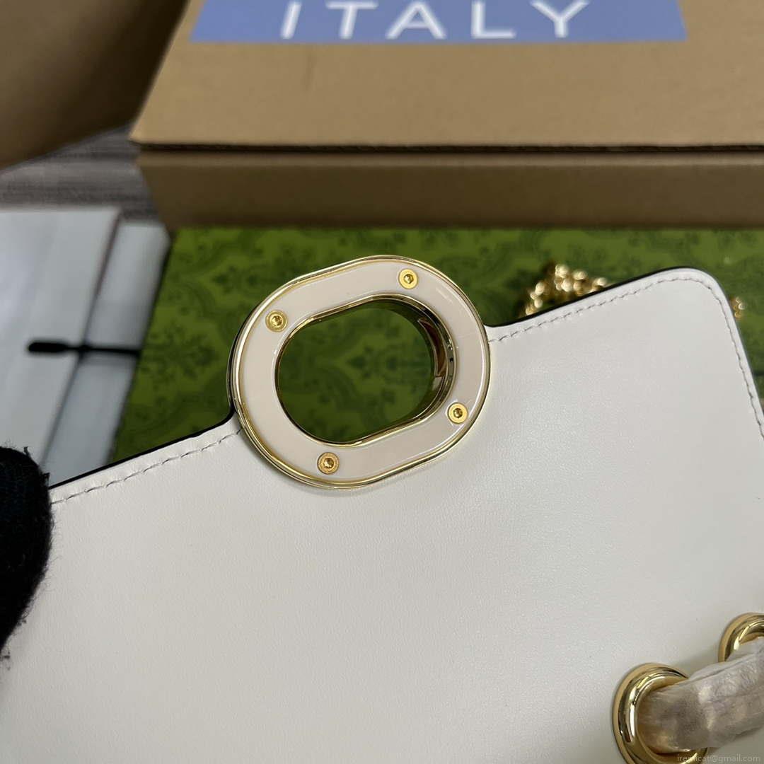 Gucci ‎741457 Gucci Deco Mini Shoulder Bag White