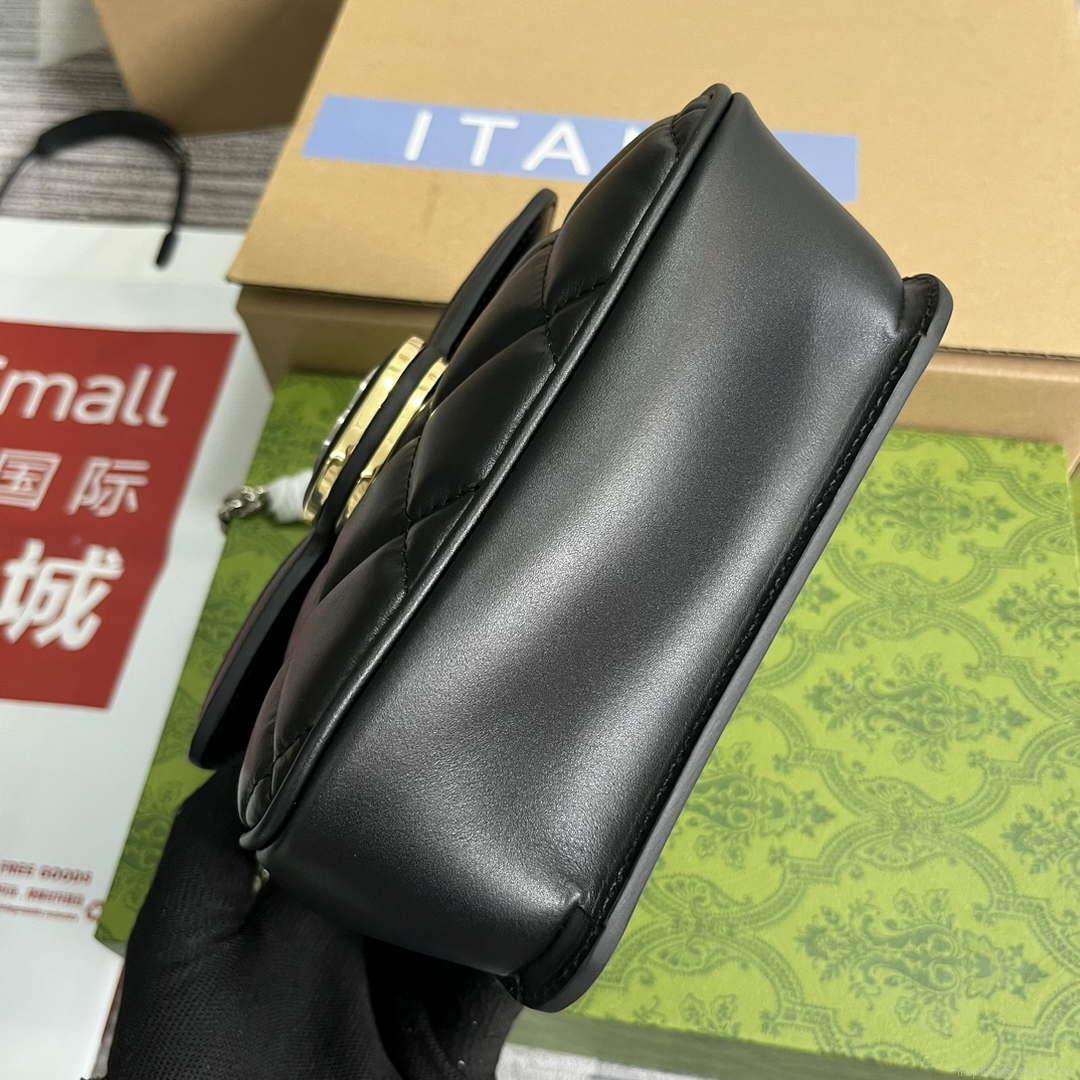 Gucci ‎741457 Gucci Deco Mini Shoulder Bag Black