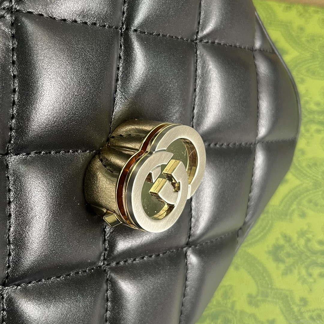 Gucci ‎741457 Gucci Deco Mini Shoulder Bag Black