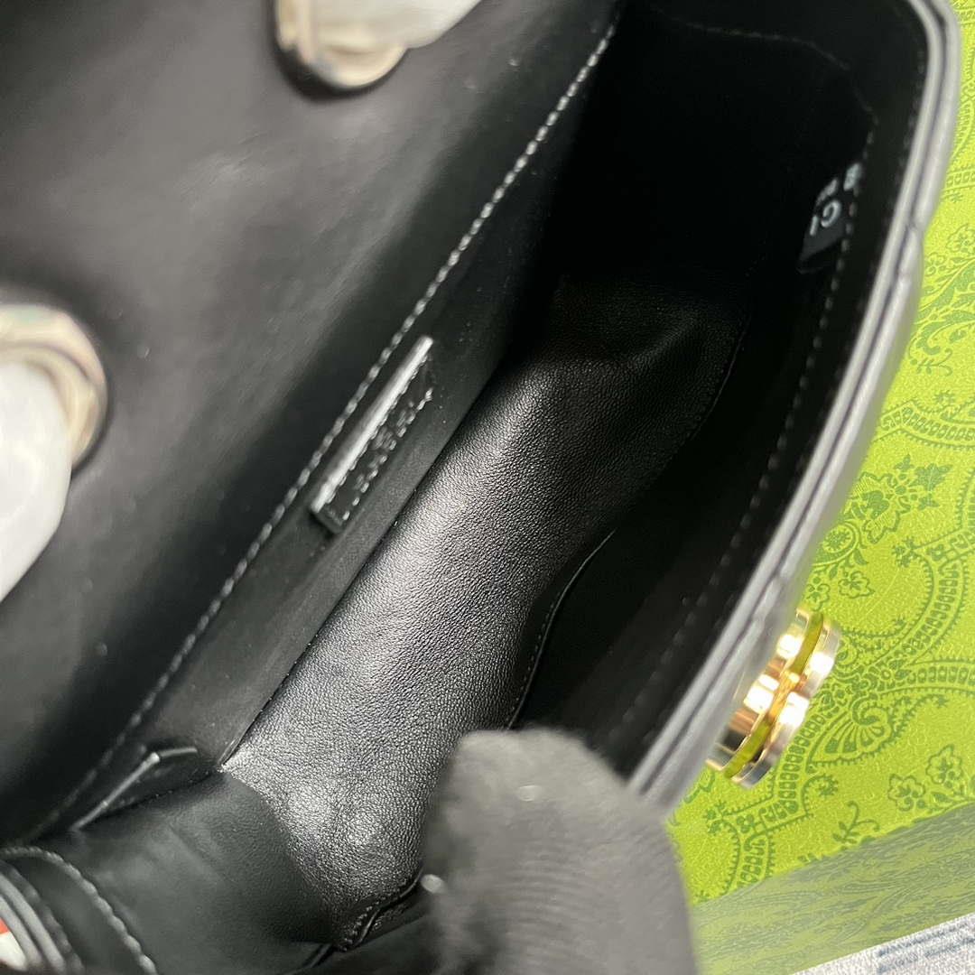 Gucci ‎741457 Gucci Deco Mini Shoulder Bag Black