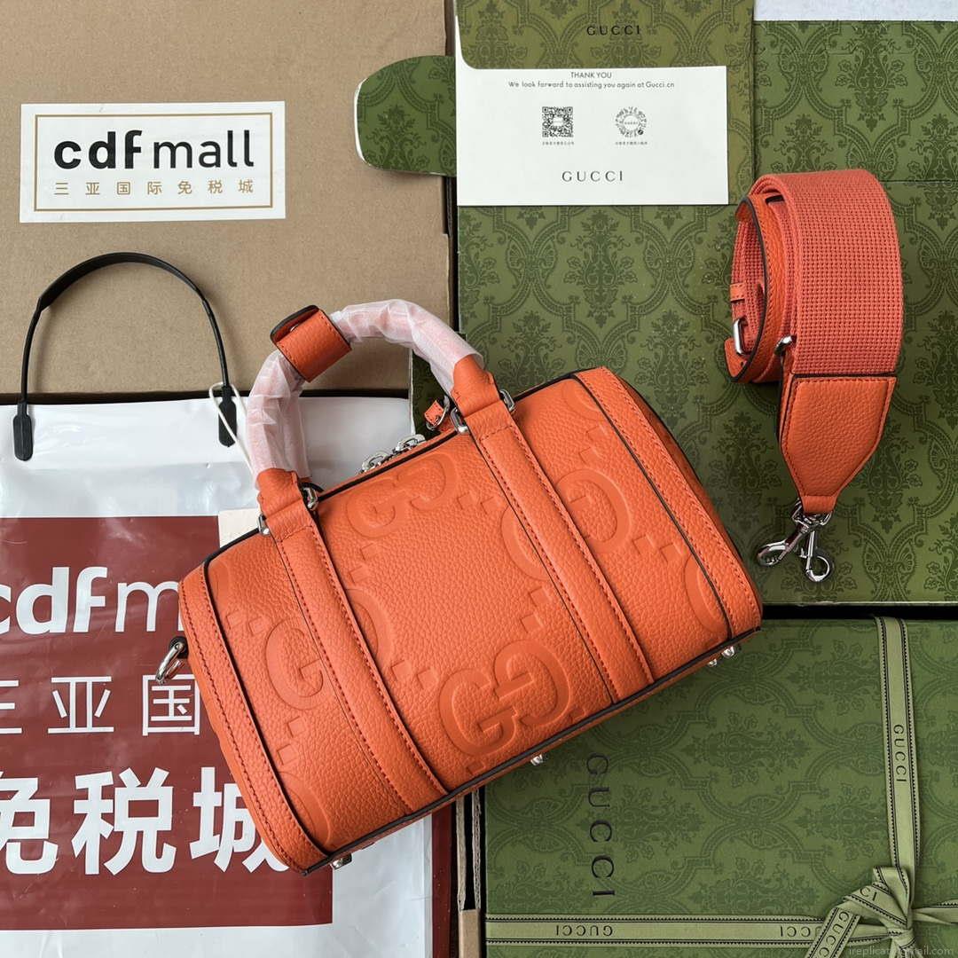 Gucci 725292 Jumbo GG Mini Duffle Bag Orange