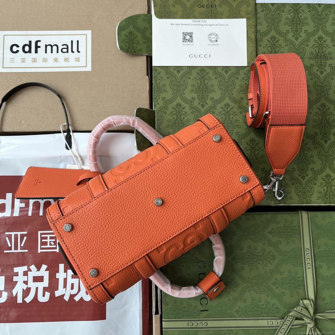 Gucci 725292 Jumbo GG Mini Duffle Bag Orange