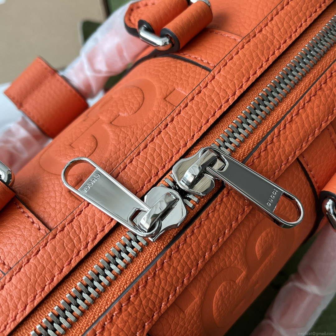 Gucci 725292 Jumbo GG Mini Duffle Bag Orange