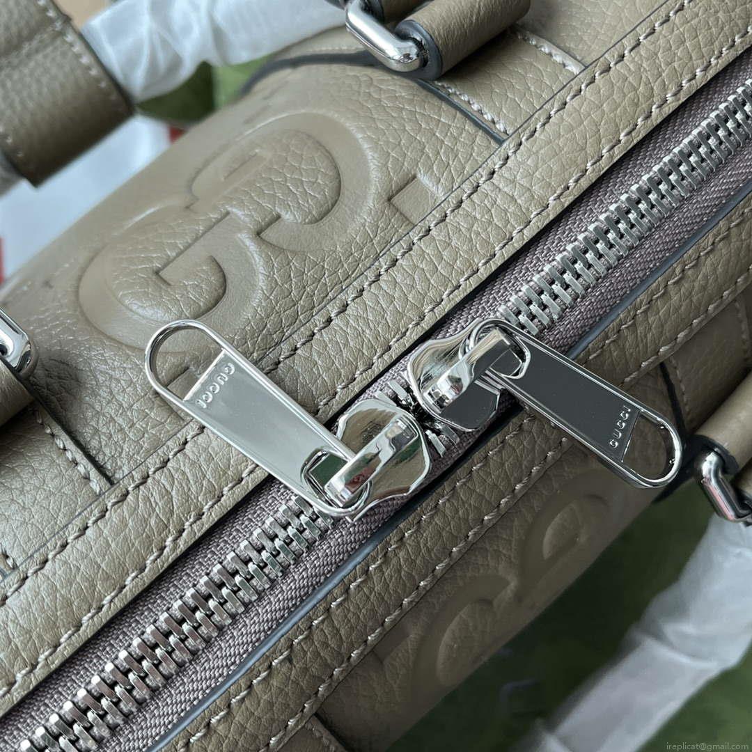 Gucci 725292 Jumbo GG Mini Duffle Bag Gray