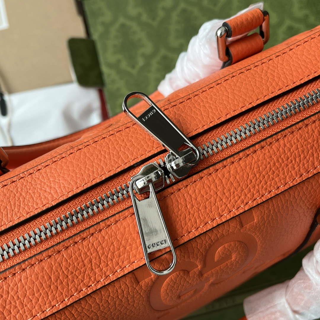 Gucci 658573 Men’s Jumbo GG Briefcase Bag Orange