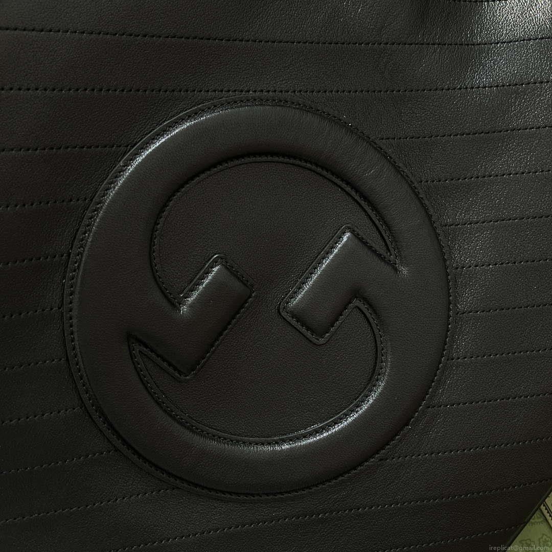 Gucci 751516 Blondie Medium Tote bag in black leather