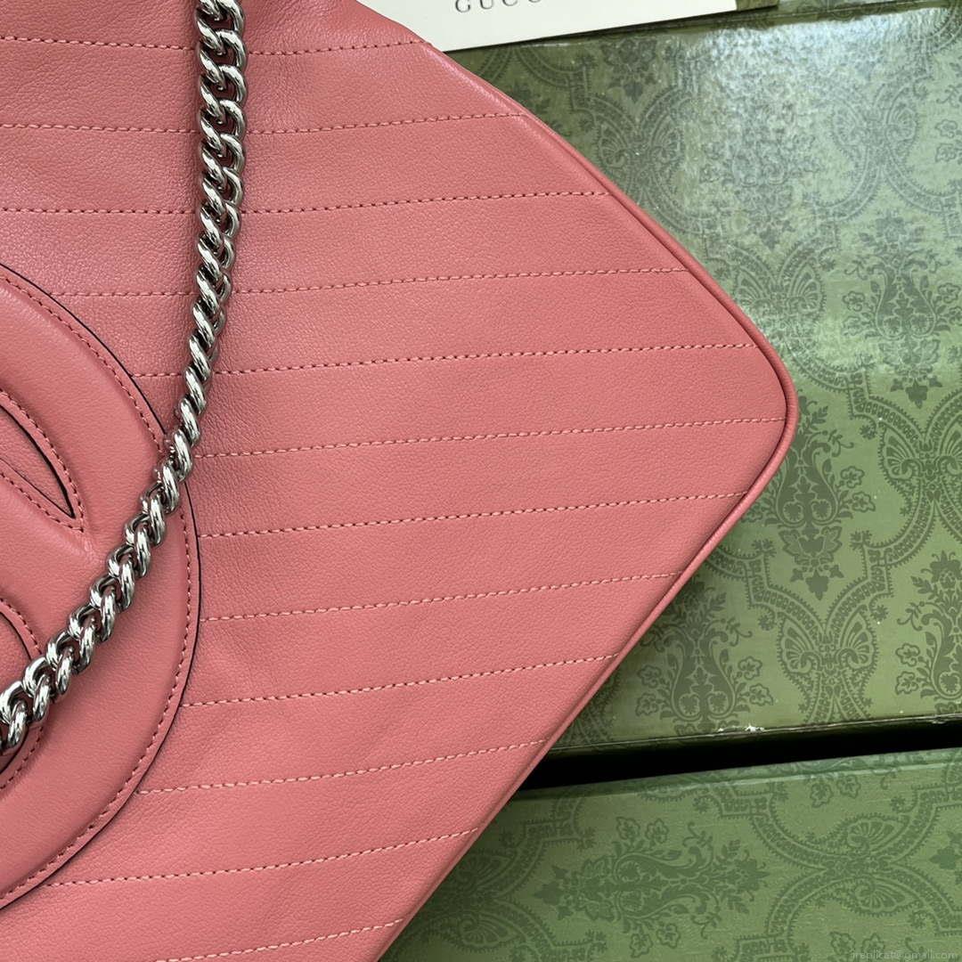 Gucci 751516 Blondie Medium Tote bag in Pink leather