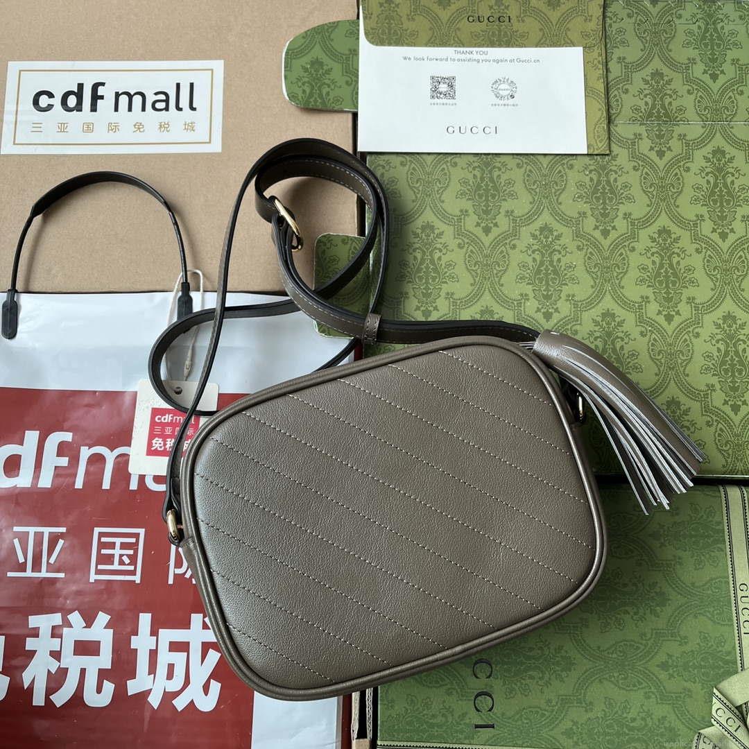 Gucci 742360 Gucci Blondie Small Shoulder Bag Dark Green