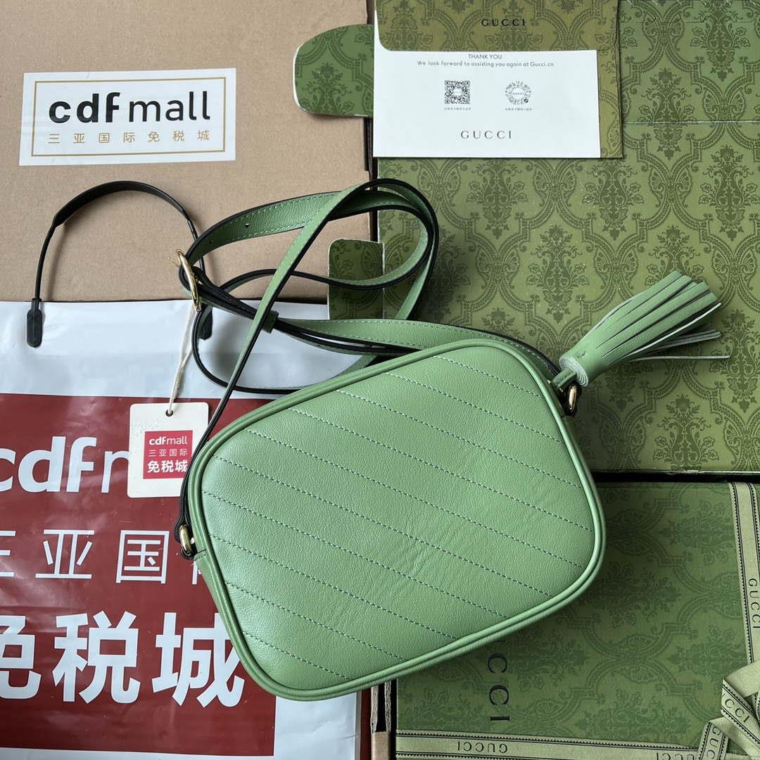 Gucci 742360 Gucci Blondie Small Shoulder Bag Green