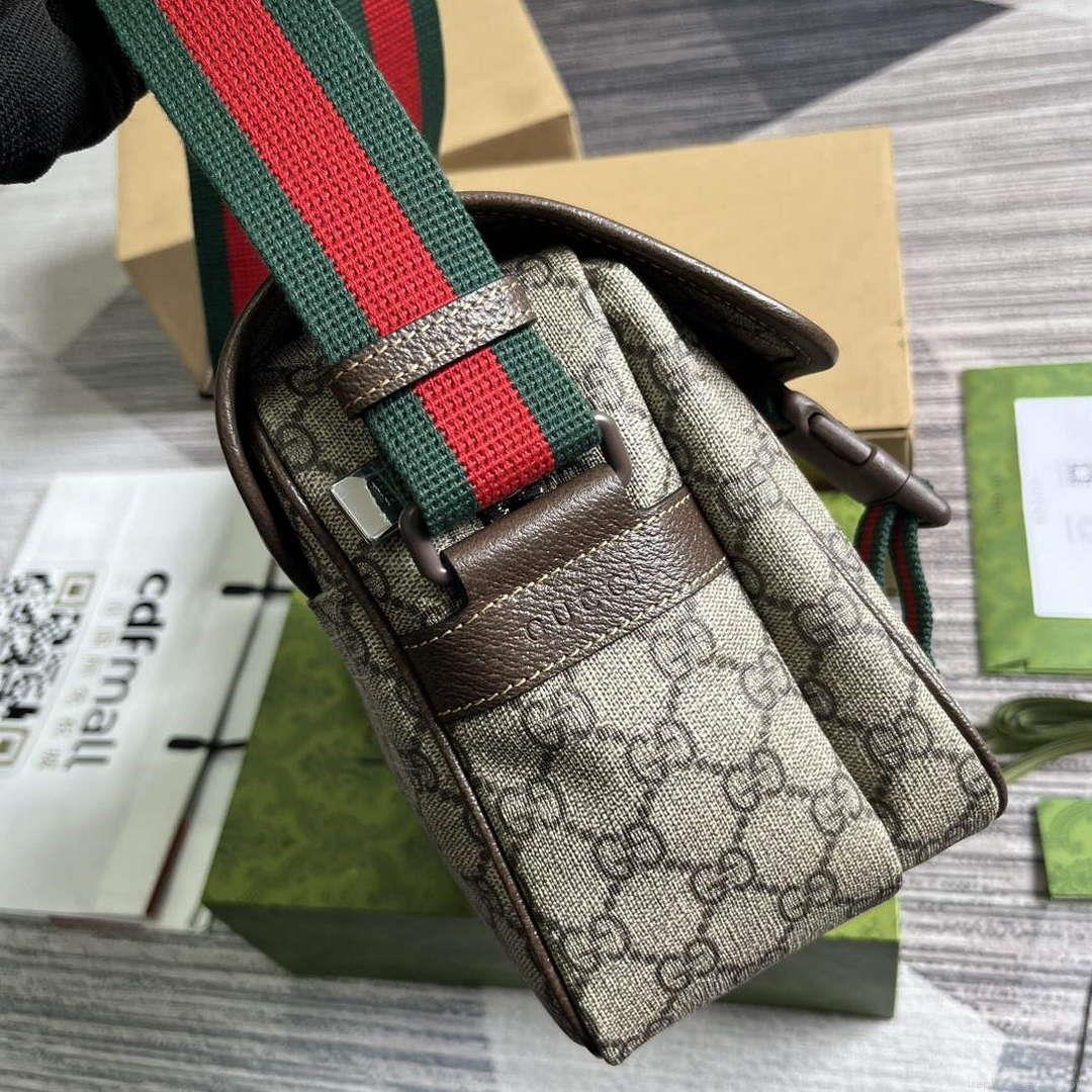 Gucci 760123 GG Messenger Bag Bronw