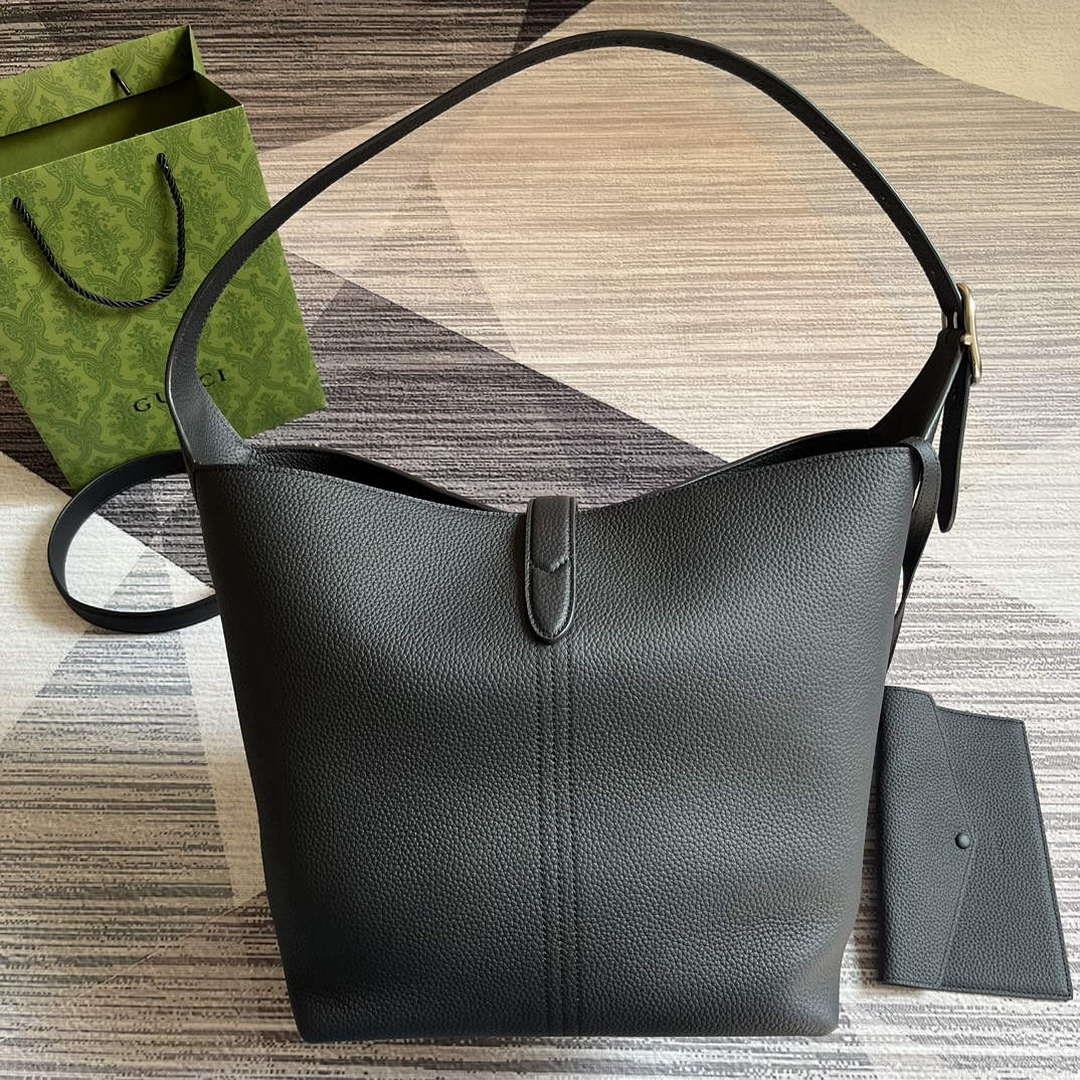 Gucci 763103 Jackie 1961 Small Shoulder Bag Black