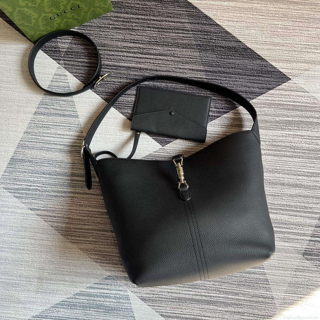 Gucci 763103 Jackie 1961 Small Shoulder Bag Black